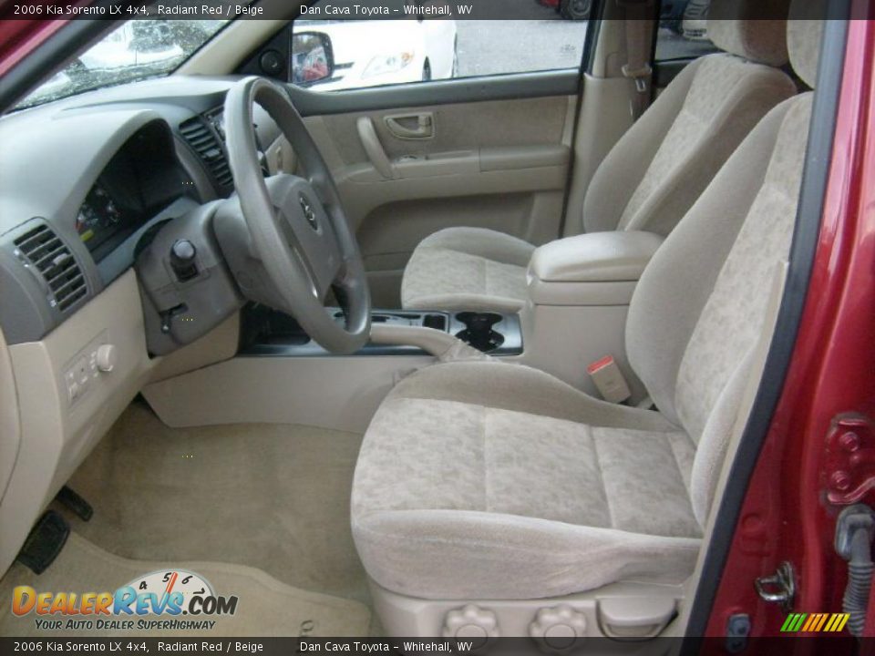 2006 Kia Sorento LX 4x4 Radiant Red / Beige Photo #11