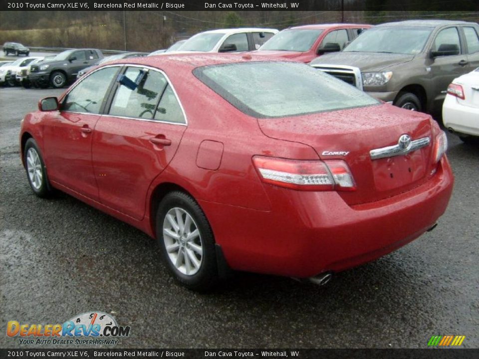 2010 Toyota Camry XLE V6 Barcelona Red Metallic / Bisque Photo #4