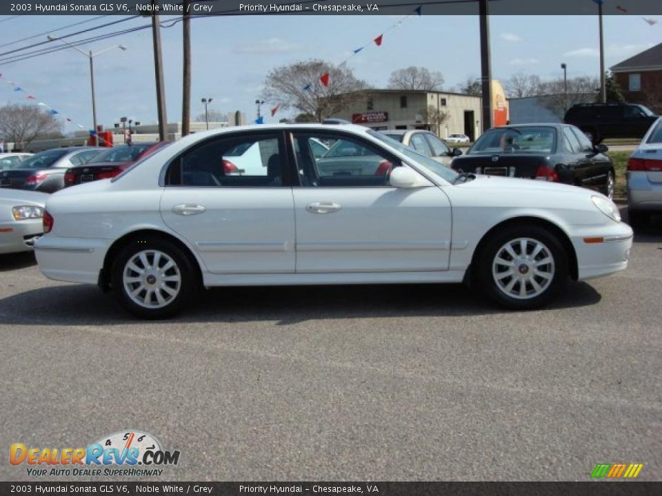 2003 Hyundai Sonata GLS V6 Noble White / Grey Photo #5
