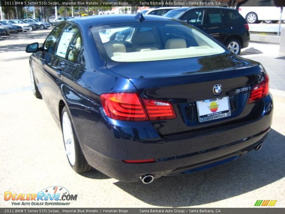 2011 BMW 5 Series 535i Sedan Imperial Blue Metallic / Venetian Beige Photo #3