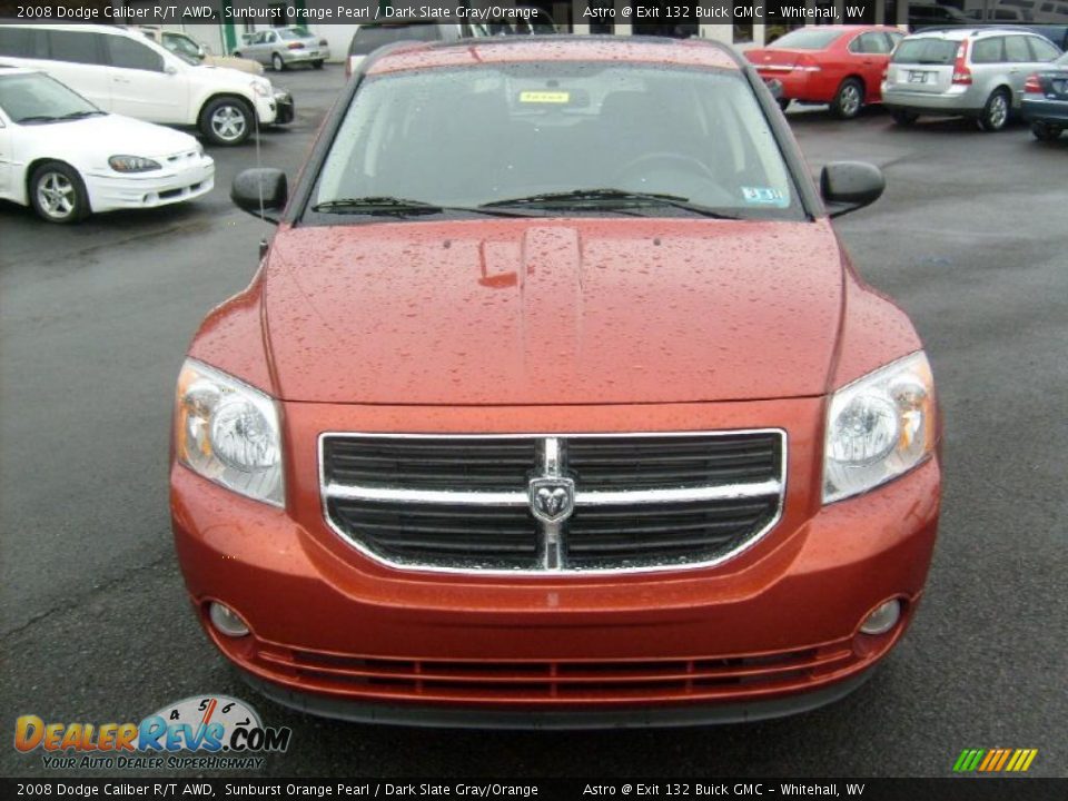 2008 Dodge Caliber R/T AWD Sunburst Orange Pearl / Dark Slate Gray/Orange Photo #2