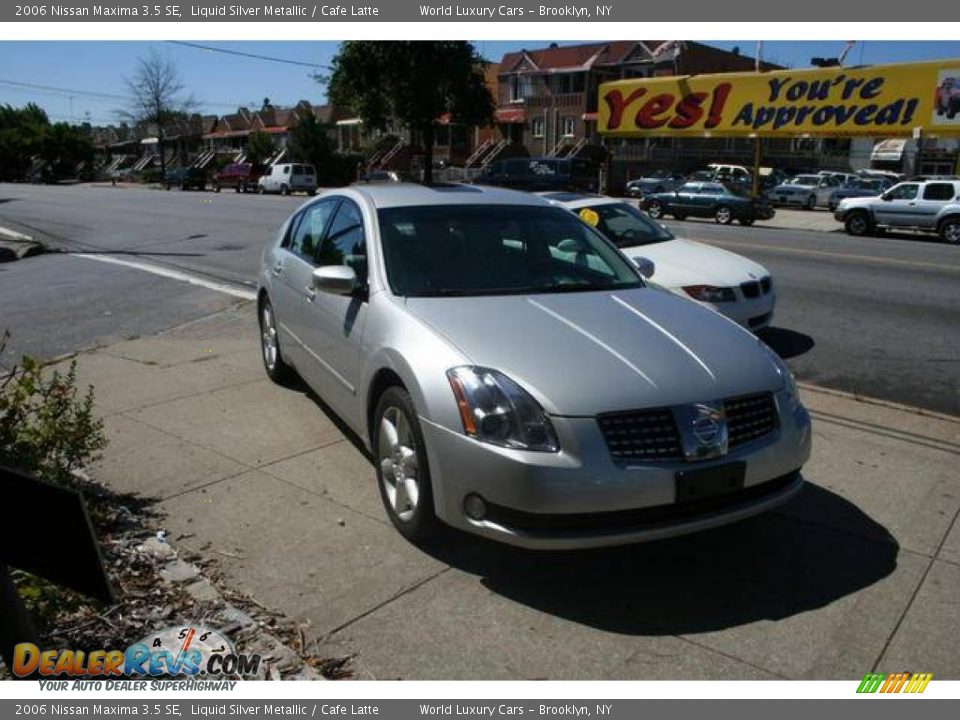 2006 Nissan Maxima 3.5 SE Liquid Silver Metallic / Cafe Latte Photo #2