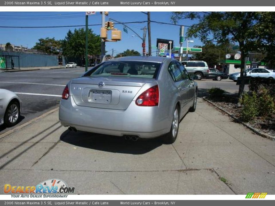 2006 Nissan Maxima 3.5 SE Liquid Silver Metallic / Cafe Latte Photo #3