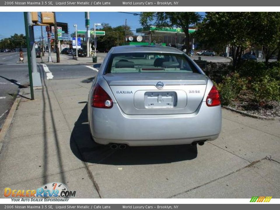 2006 Nissan Maxima 3.5 SE Liquid Silver Metallic / Cafe Latte Photo #5