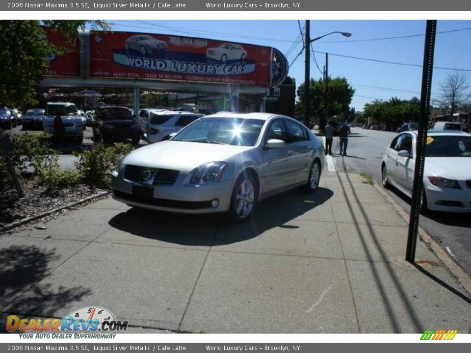 2006 Nissan Maxima 3.5 SE Liquid Silver Metallic / Cafe Latte Photo #10