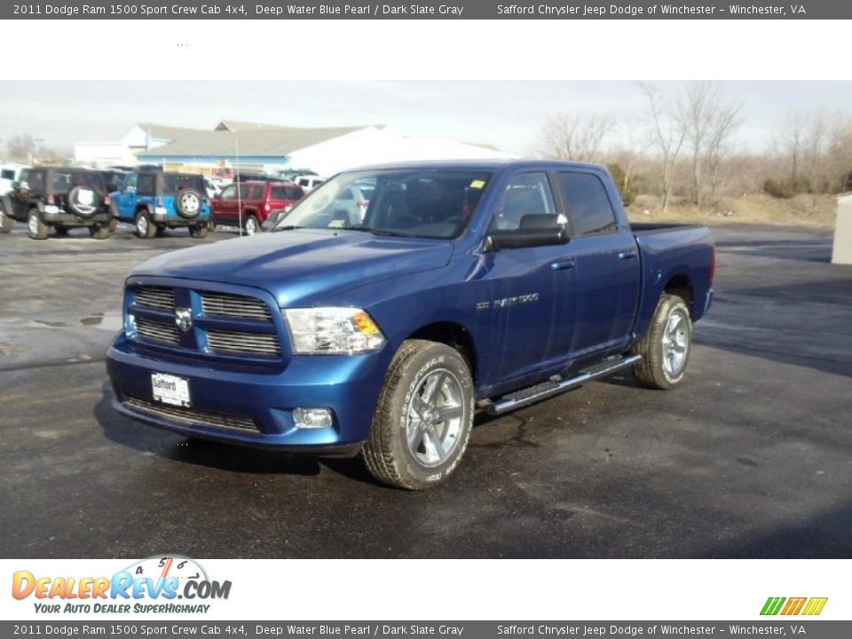 2011 Dodge Ram 1500 Sport Crew Cab 4x4 Deep Water Blue Pearl / Dark Slate Gray Photo #1