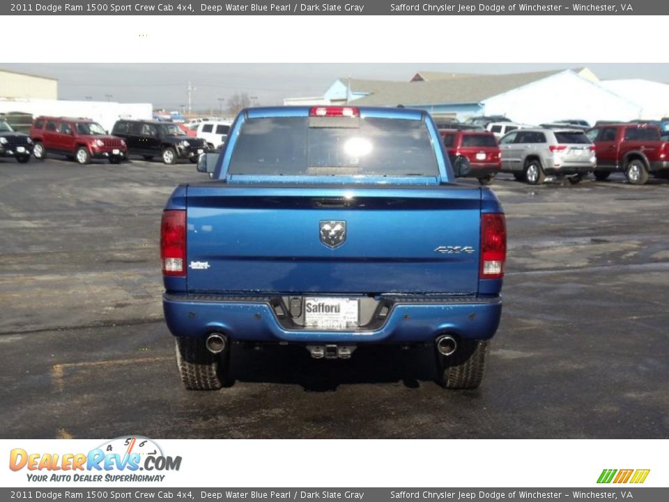 2011 Dodge Ram 1500 Sport Crew Cab 4x4 Deep Water Blue Pearl / Dark Slate Gray Photo #5