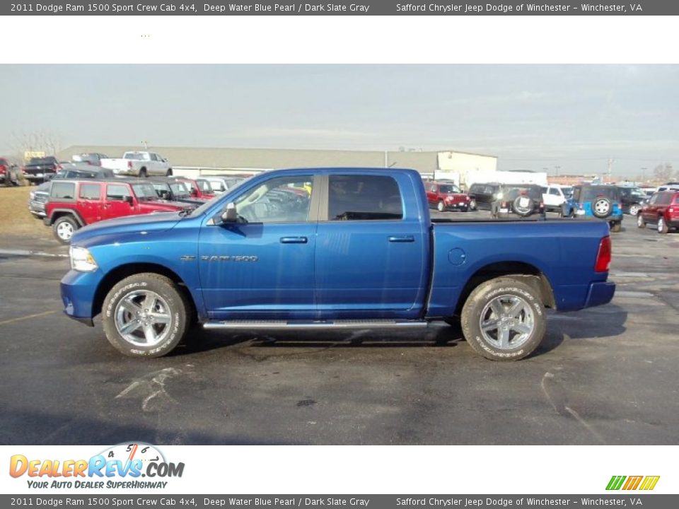 Deep Water Blue Pearl 2011 Dodge Ram 1500 Sport Crew Cab 4x4 Photo #7