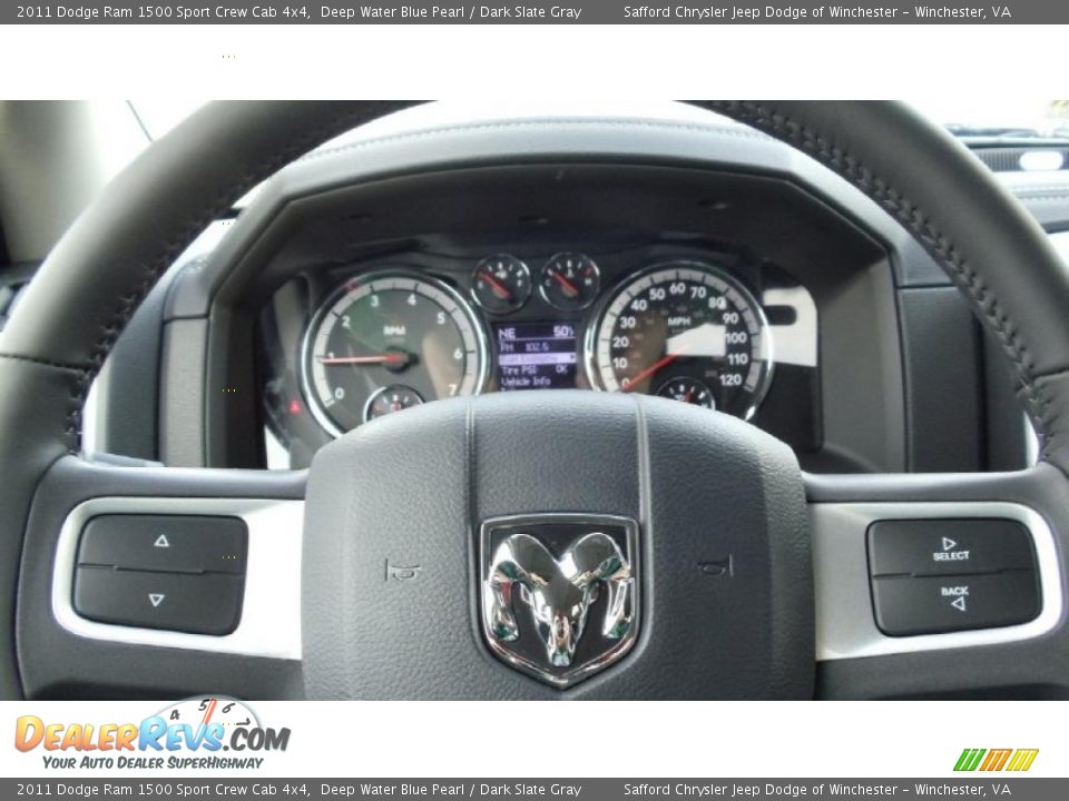 2011 Dodge Ram 1500 Sport Crew Cab 4x4 Gauges Photo #9