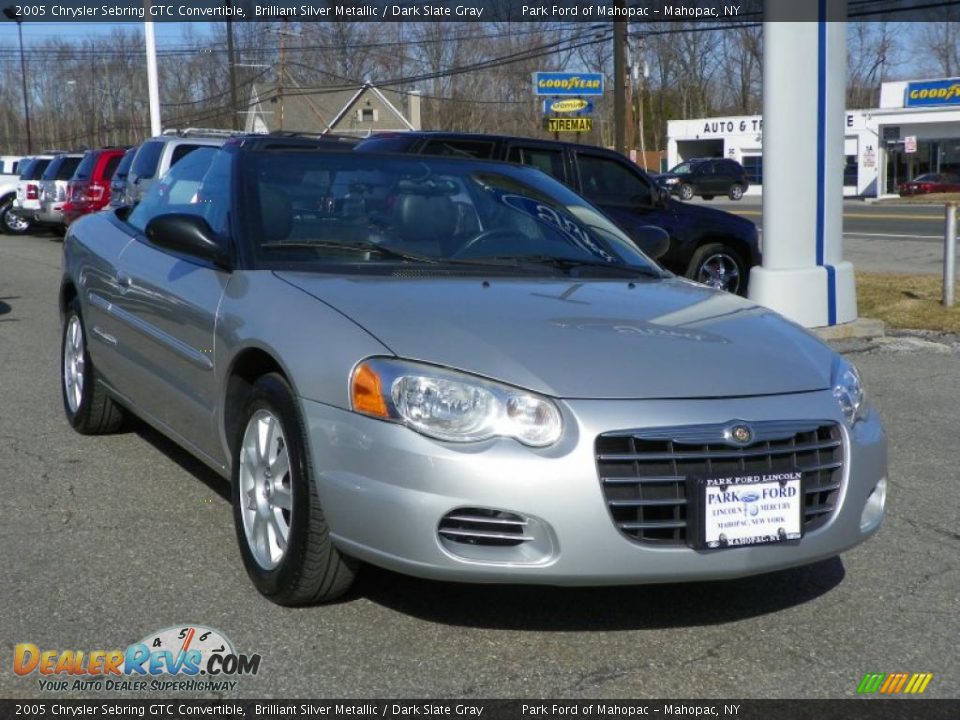 2005 Chrysler Sebring GTC Convertible Brilliant Silver Metallic / Dark Slate Gray Photo #2