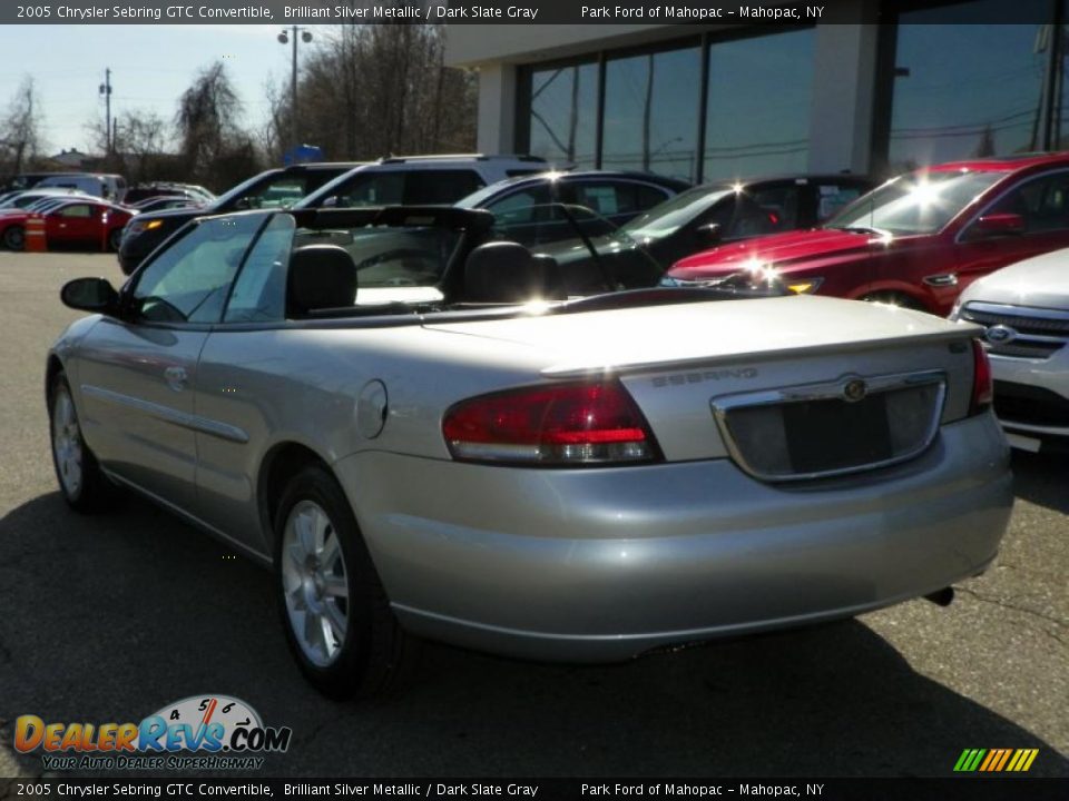2005 Chrysler Sebring GTC Convertible Brilliant Silver Metallic / Dark Slate Gray Photo #4