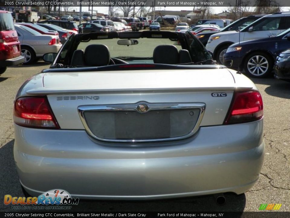 2005 Chrysler Sebring GTC Convertible Brilliant Silver Metallic / Dark Slate Gray Photo #16