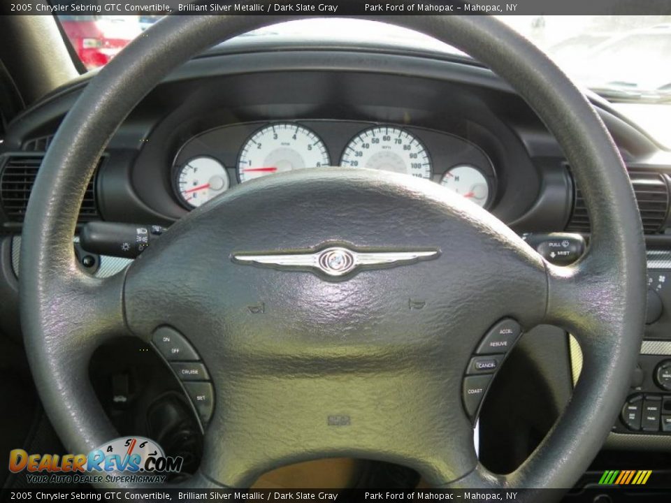 2005 Chrysler Sebring GTC Convertible Brilliant Silver Metallic / Dark Slate Gray Photo #22