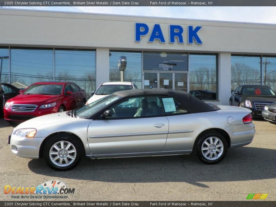 2005 Chrysler Sebring GTC Convertible Brilliant Silver Metallic / Dark Slate Gray Photo #25