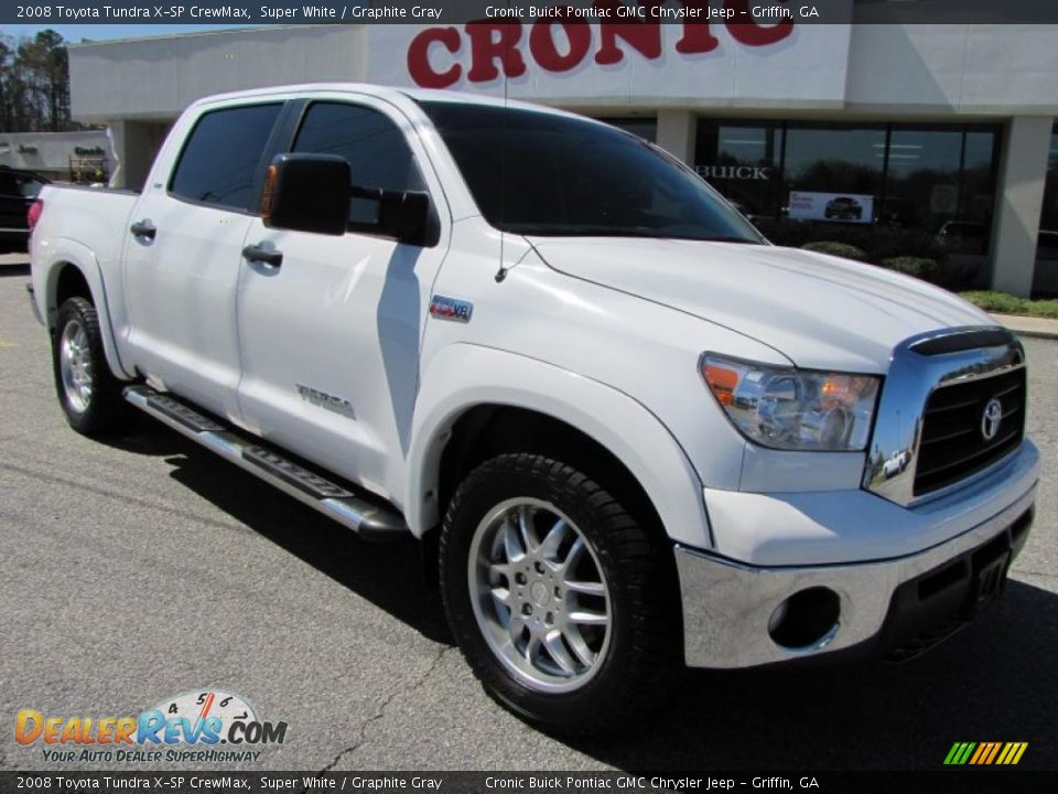 2008 Toyota Tundra X-SP CrewMax Super White / Graphite Gray Photo #1