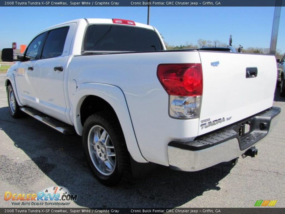 2008 Toyota Tundra X-SP CrewMax Super White / Graphite Gray Photo #5