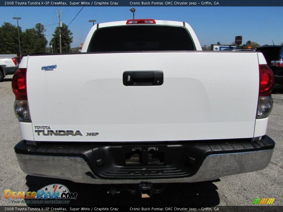 2008 Toyota Tundra X-SP CrewMax Super White / Graphite Gray Photo #6