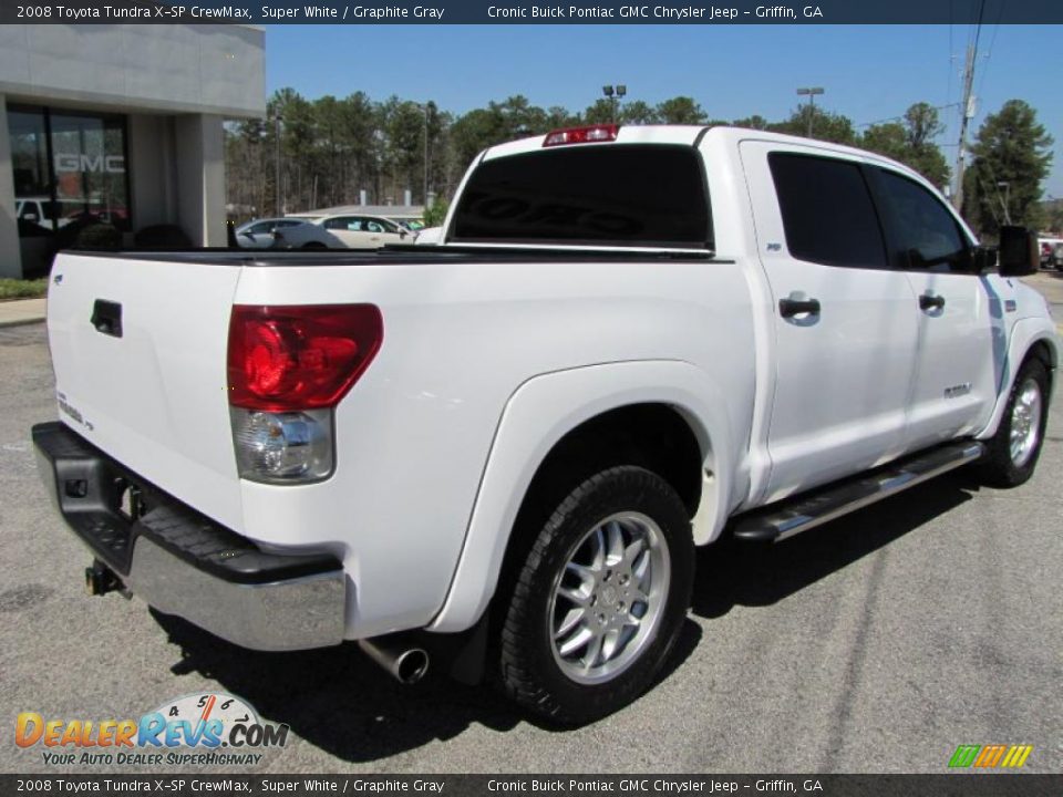 2008 Toyota Tundra X-SP CrewMax Super White / Graphite Gray Photo #7