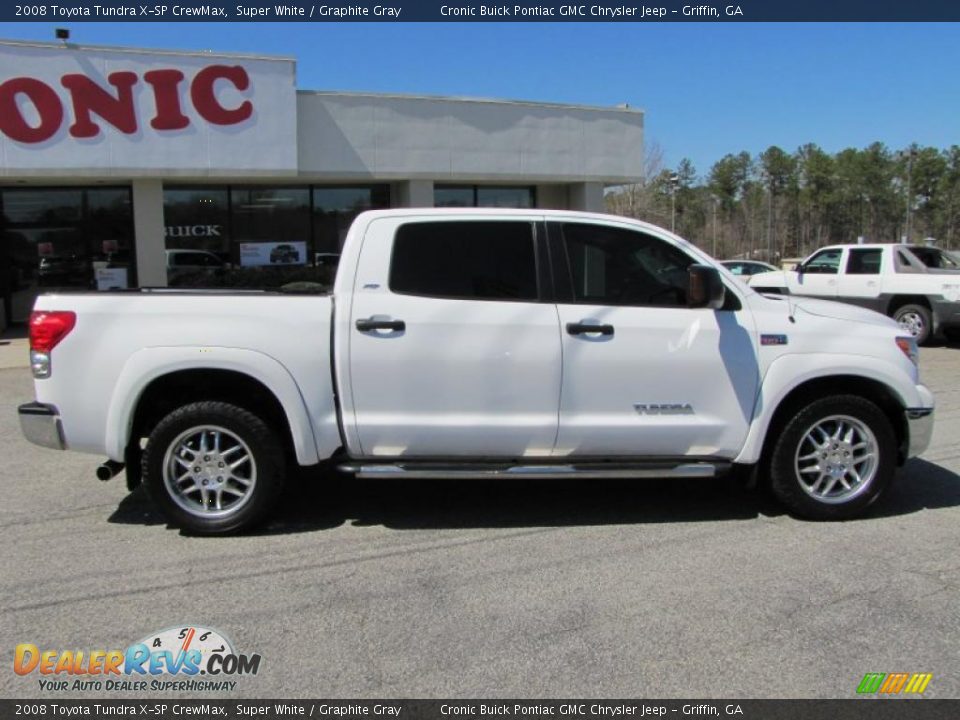 2008 Toyota Tundra X-SP CrewMax Super White / Graphite Gray Photo #8