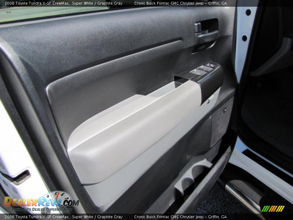 2008 Toyota Tundra X-SP CrewMax Super White / Graphite Gray Photo #12