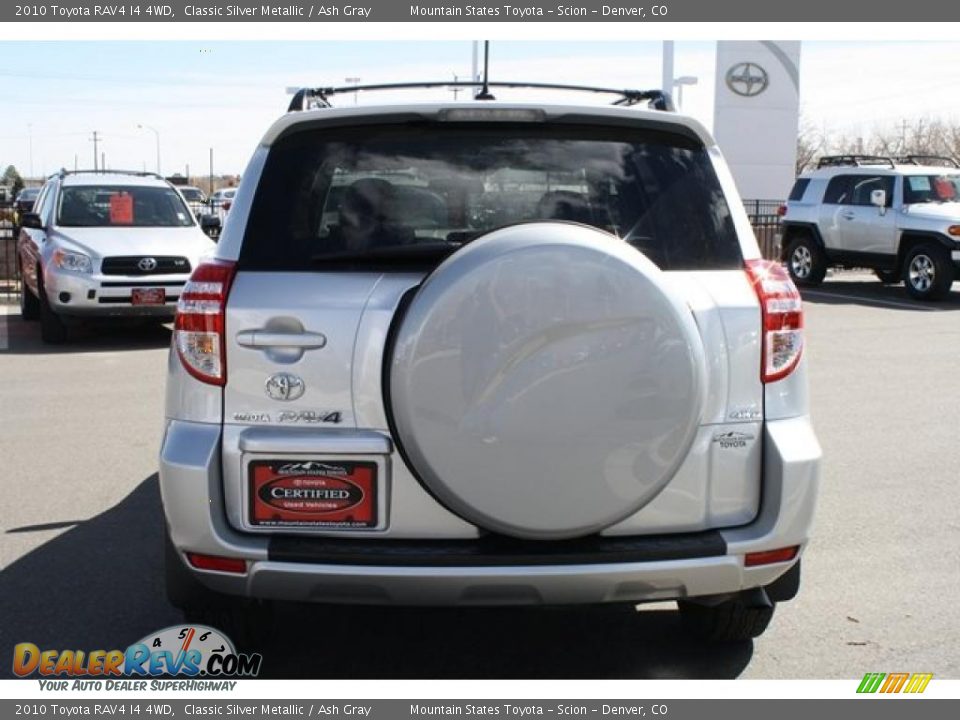 2010 Toyota RAV4 I4 4WD Classic Silver Metallic / Ash Gray Photo #3