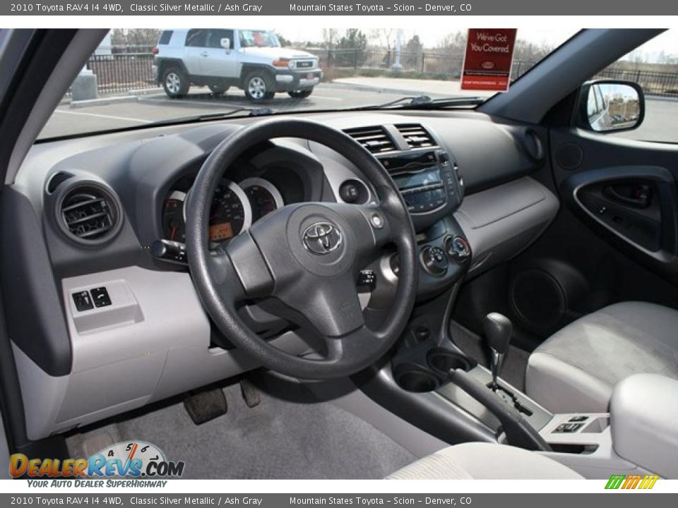 2010 Toyota RAV4 I4 4WD Classic Silver Metallic / Ash Gray Photo #8