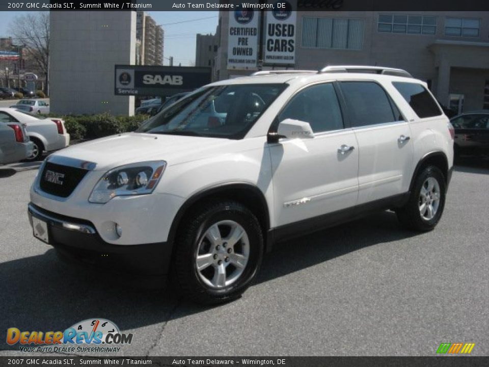2007 GMC Acadia SLT Summit White / Titanium Photo #2
