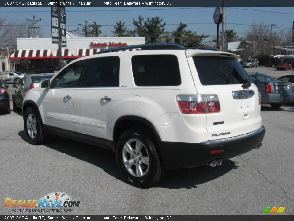 2007 GMC Acadia SLT Summit White / Titanium Photo #10