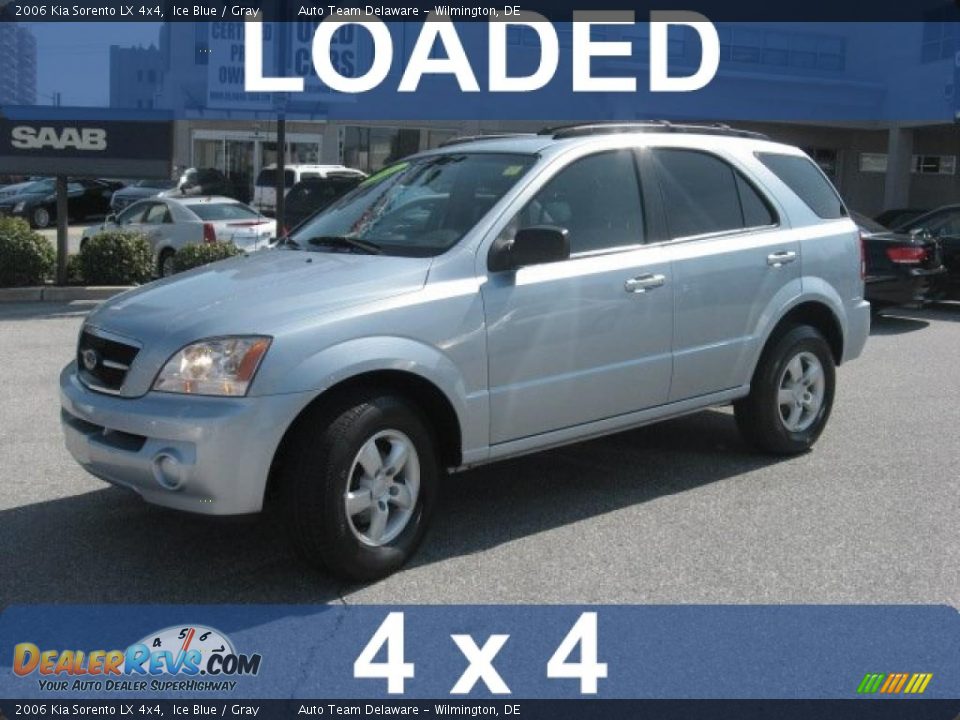 2006 Kia Sorento LX 4x4 Ice Blue / Gray Photo #1