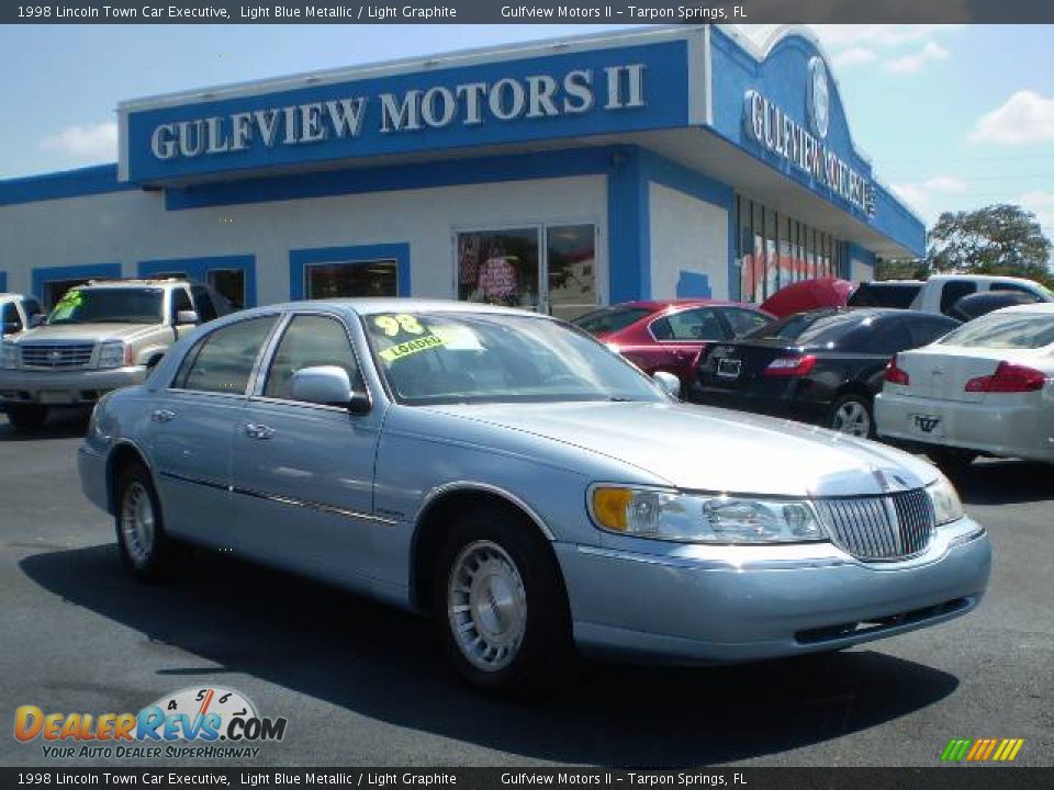 1998 Lincoln Town Car Executive Light Blue Metallic / Light Graphite Photo #1