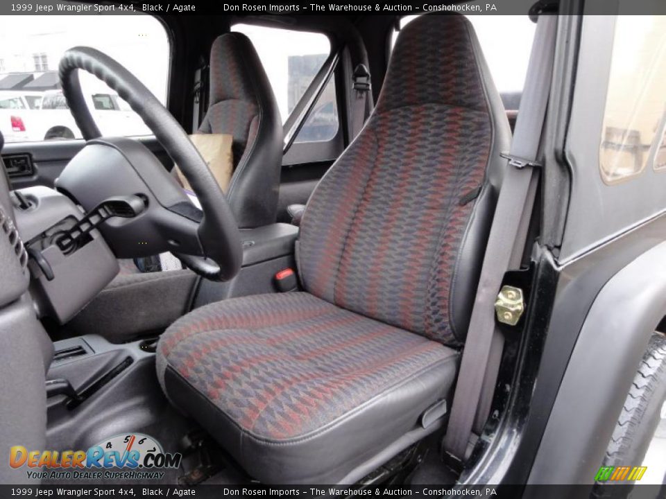 Agate Interior 1999 Jeep Wrangler Sport 4x4 Photo 16