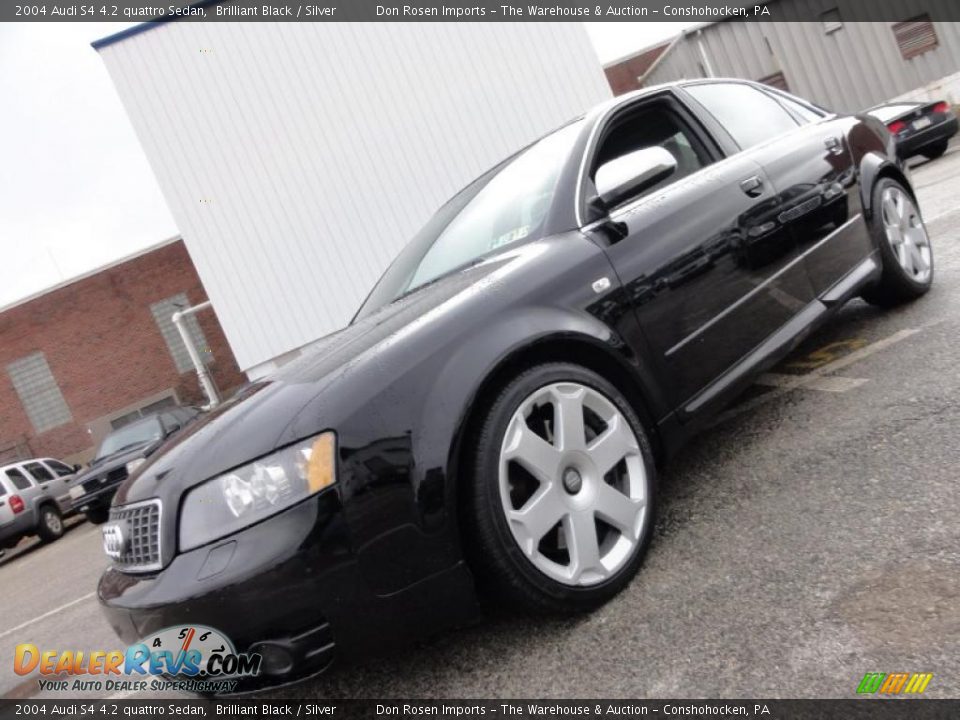 2004 Audi S4 4.2 quattro Sedan Brilliant Black / Silver Photo #1
