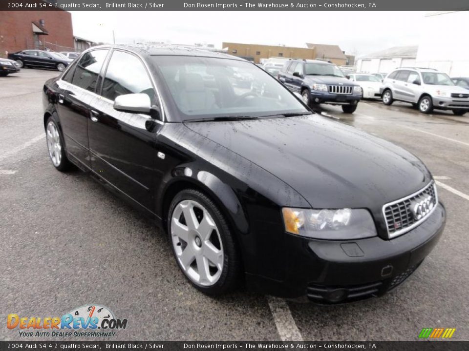 2004 Audi S4 4.2 quattro Sedan Brilliant Black / Silver Photo #4