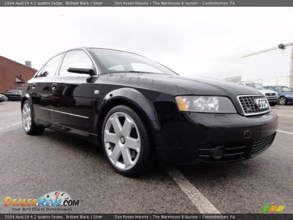 2004 Audi S4 4.2 quattro Sedan Brilliant Black / Silver Photo #5