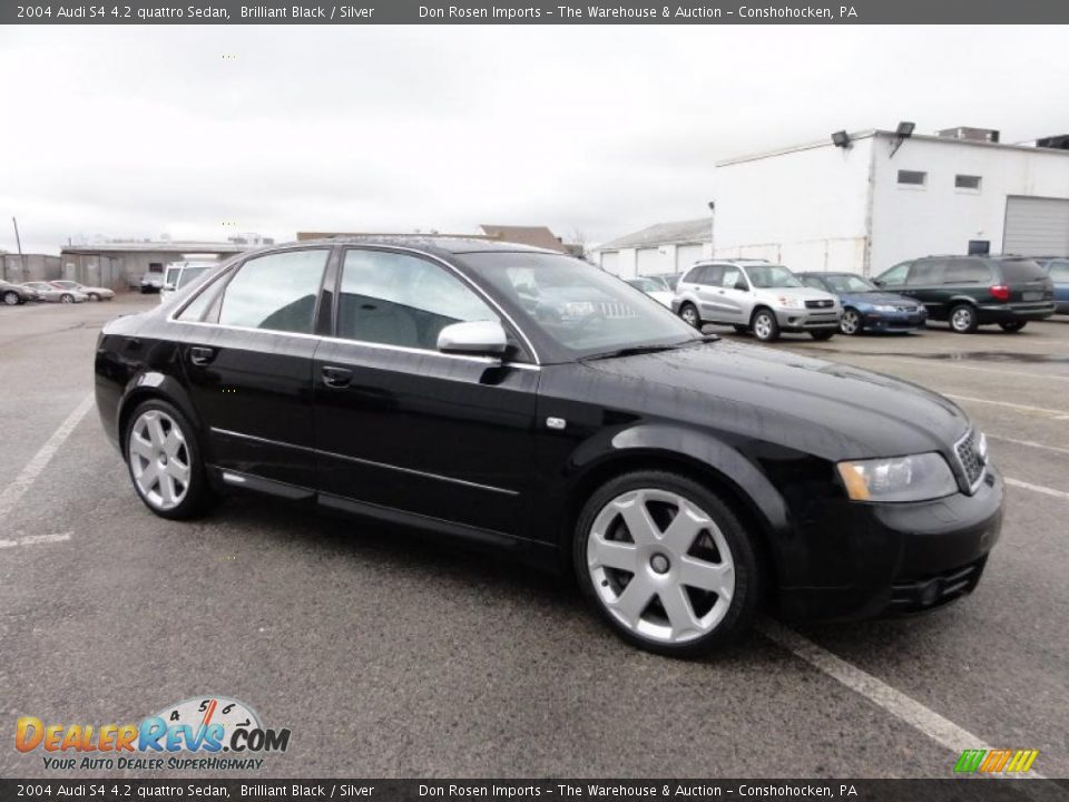 2004 Audi S4 4.2 quattro Sedan Brilliant Black / Silver Photo #6