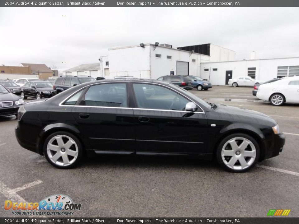 2004 Audi S4 4.2 quattro Sedan Brilliant Black / Silver Photo #7