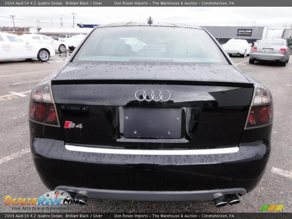 2004 Audi S4 4.2 quattro Sedan Brilliant Black / Silver Photo #9