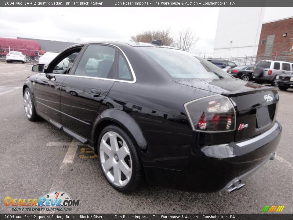 2004 Audi S4 4.2 quattro Sedan Brilliant Black / Silver Photo #10