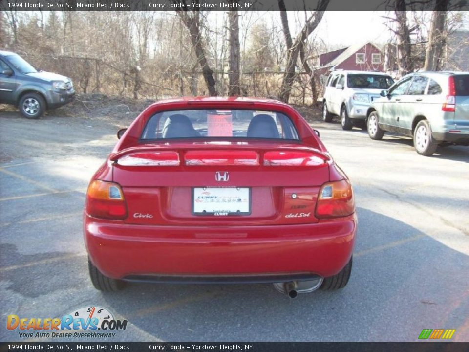 1994 Honda Del Sol Si Milano Red / Black Photo #20