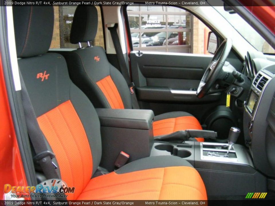 Dark Slate Gray/Orange Interior - 2009 Dodge Nitro R/T 4x4 Photo #13