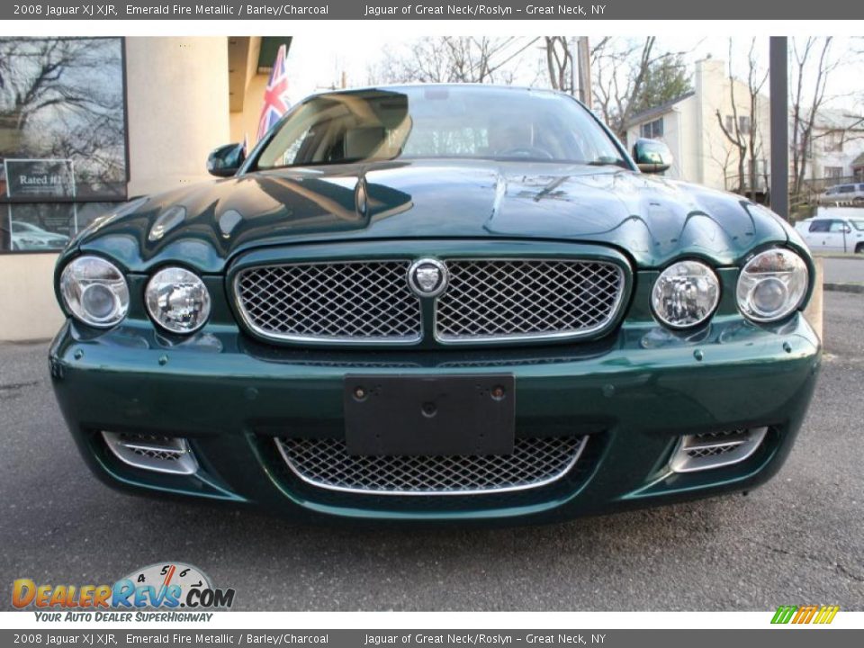 2008 Jaguar XJ XJR Emerald Fire Metallic / Barley/Charcoal Photo #2