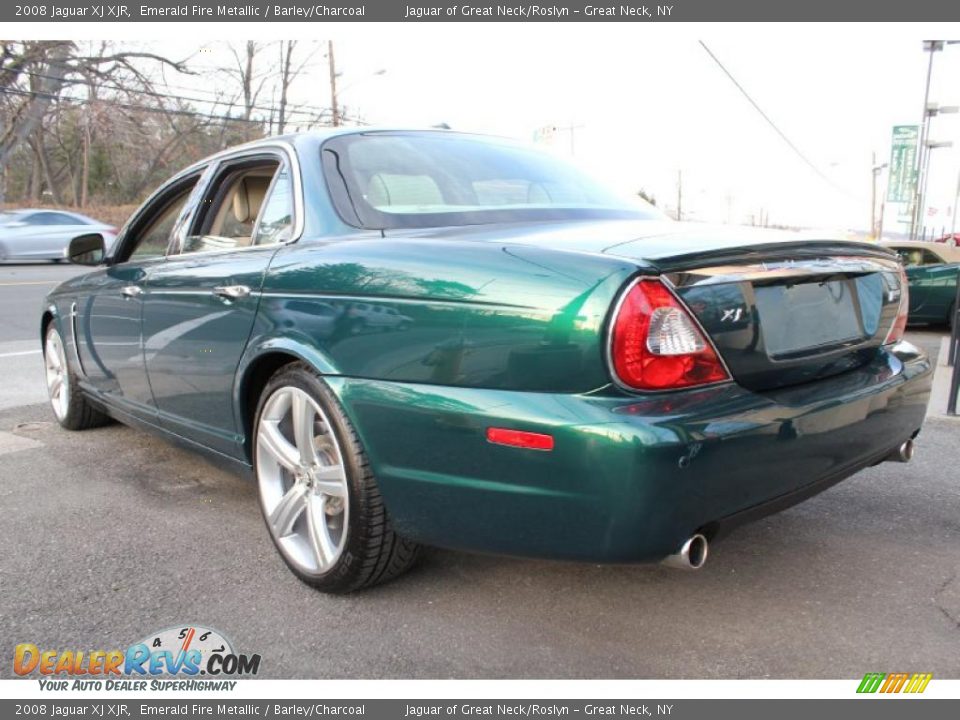 2008 Jaguar XJ XJR Emerald Fire Metallic / Barley/Charcoal Photo #3