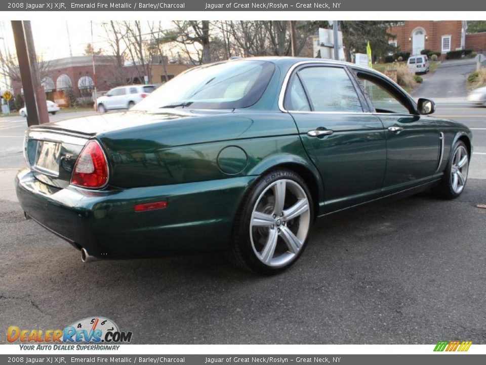 2008 Jaguar XJ XJR Emerald Fire Metallic / Barley/Charcoal Photo #6