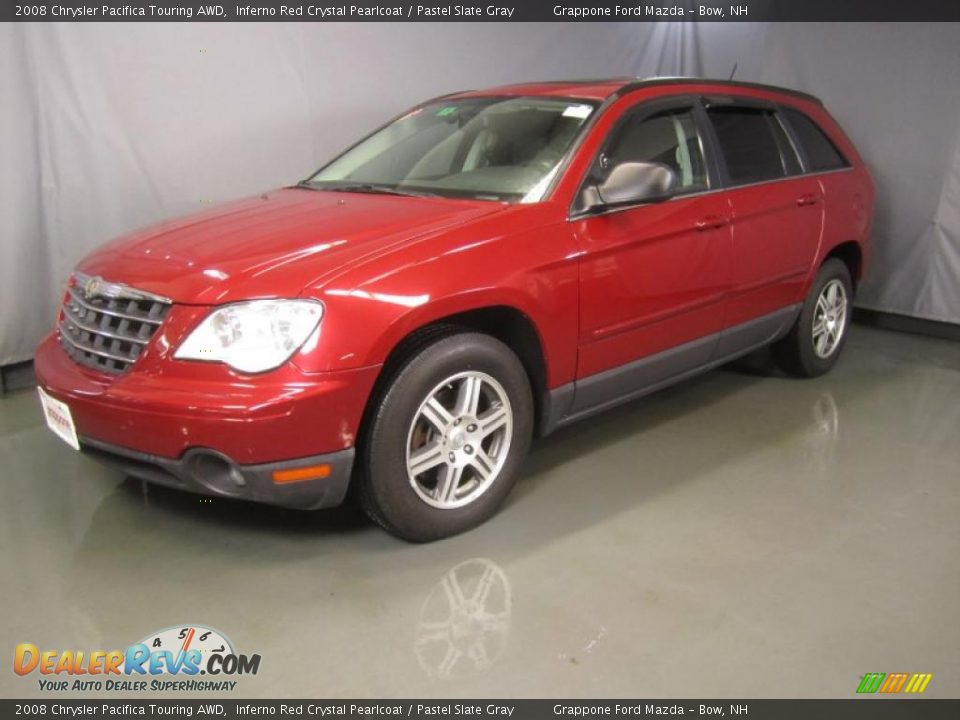 2008 Chrysler Pacifica Touring AWD Inferno Red Crystal Pearlcoat / Pastel Slate Gray Photo #1