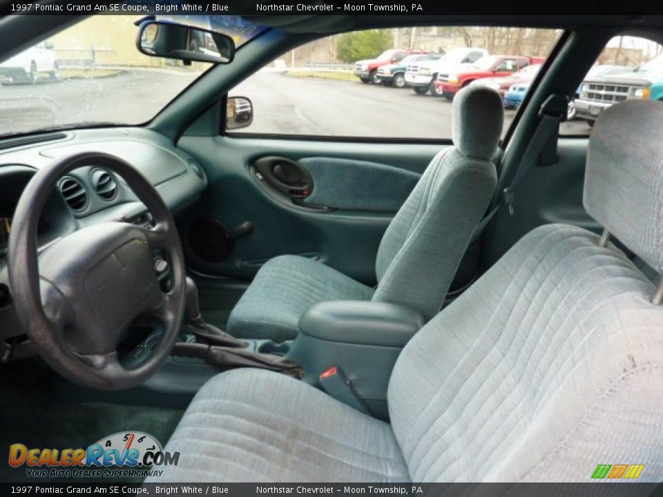 Blue Interior 1997 Pontiac Grand Am Se Coupe Photo 7