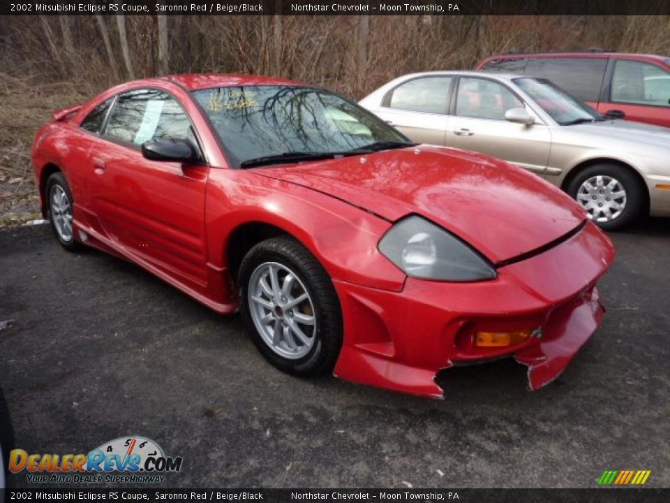 2002 Mitsubishi Eclipse RS Coupe Saronno Red / Beige/Black Photo #1