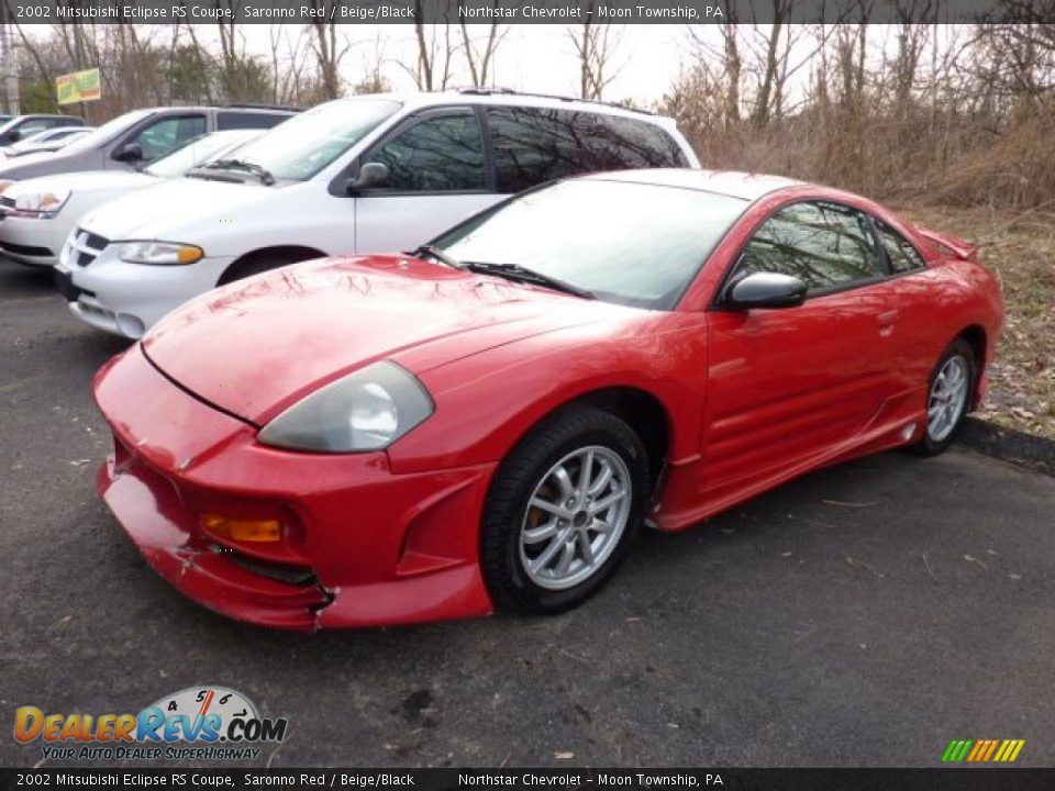 2002 Mitsubishi Eclipse RS Coupe Saronno Red / Beige/Black Photo #2