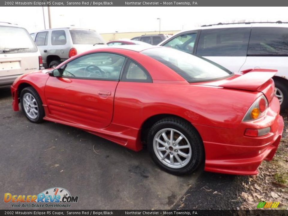 2002 Mitsubishi Eclipse RS Coupe Saronno Red / Beige/Black Photo #3