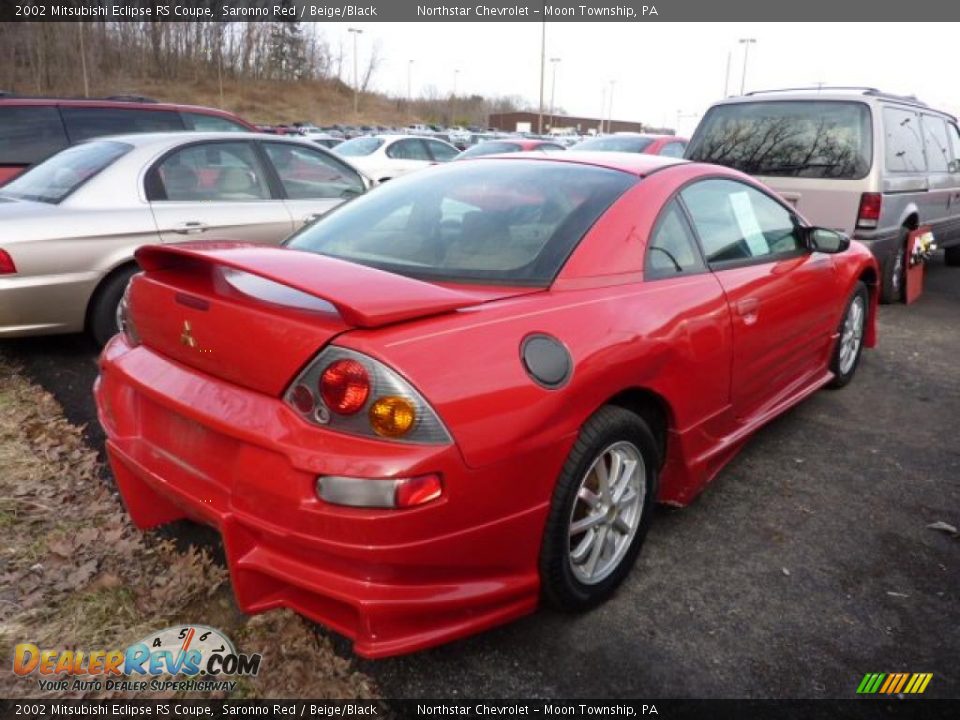 2002 Mitsubishi Eclipse RS Coupe Saronno Red / Beige/Black Photo #5
