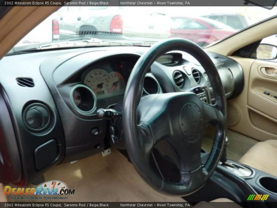 2002 Mitsubishi Eclipse RS Coupe Saronno Red / Beige/Black Photo #10